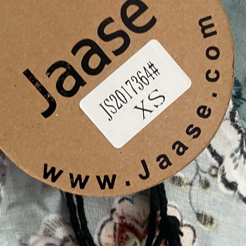 Jaase • NWT Light Teal Blue Floral Print Women's Top Tunic - Picture 7 of 9